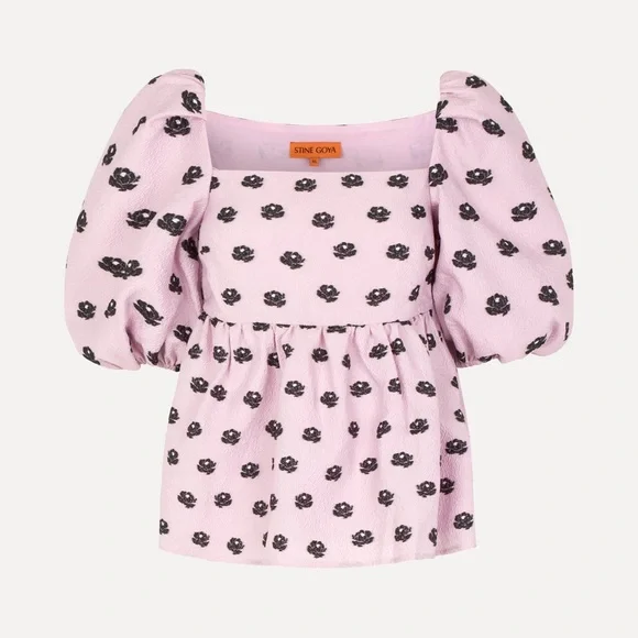 NWT Stine Goya Kinsley Peonies Floral Jaquard Top | XL - Picture 3 of 11